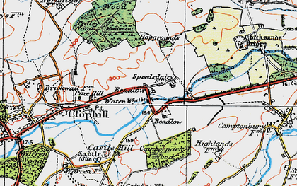 Old map of Beadlow in 1919
