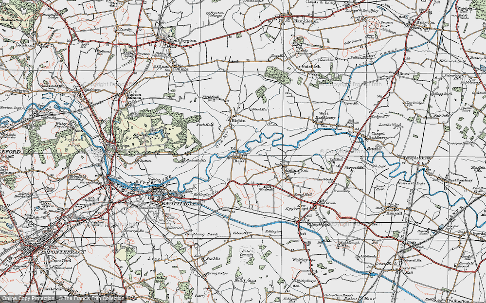 Old Map of Beal, 1924 in 1924