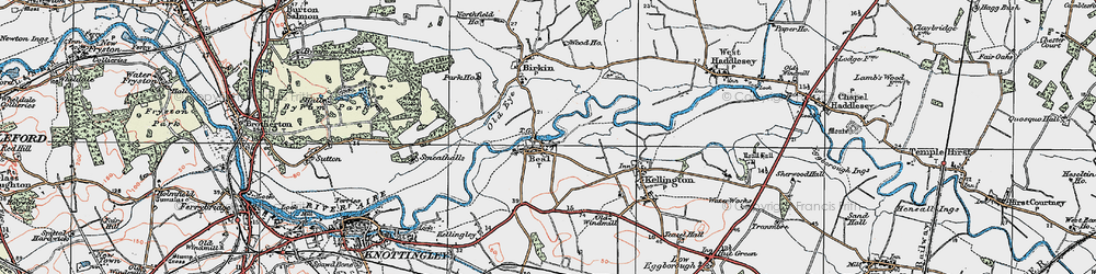 Old map of Beal in 1924