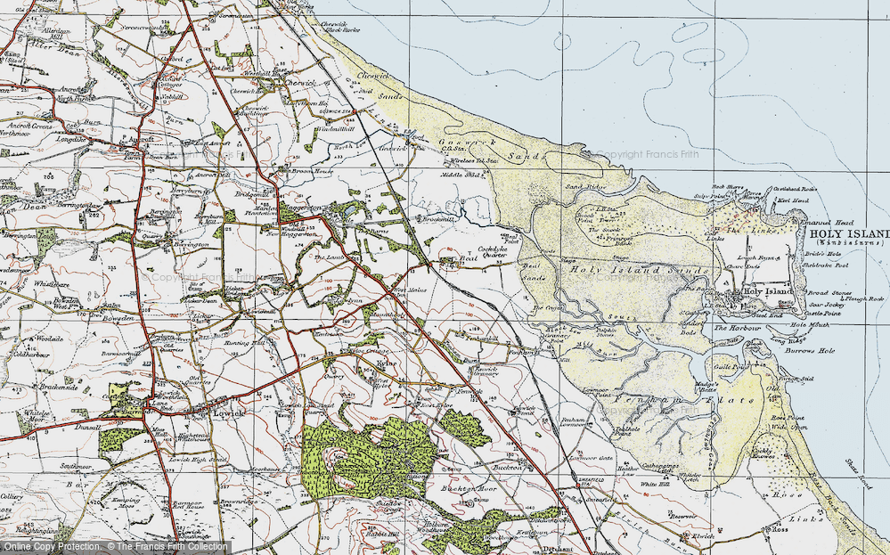 Old Map of Beal, 1926 in 1926