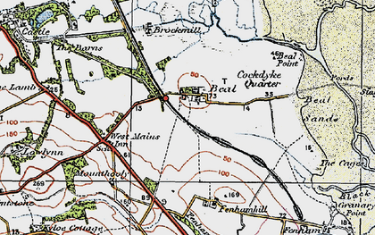 Old map of Beal Sands in 1926