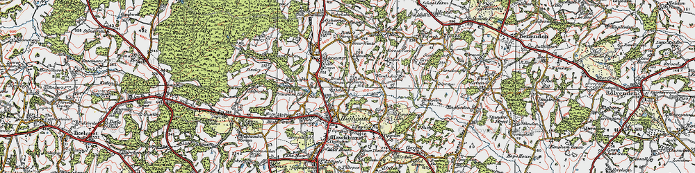 Old map of Beal's Green in 1921