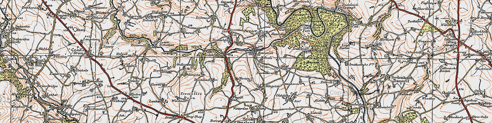 Old map of Wooda Bridge in 1919