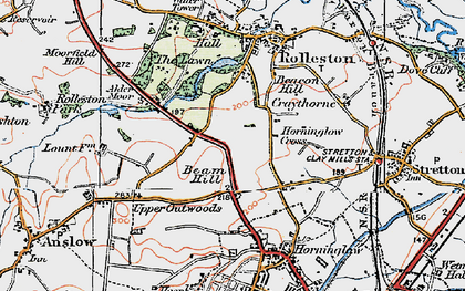 Old map of Beam Hill in 1921
