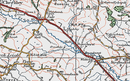Old map of Beamhurst in 1921