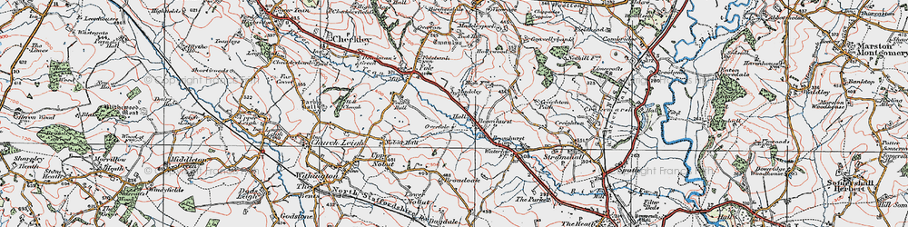 Old map of Beamhurst in 1921