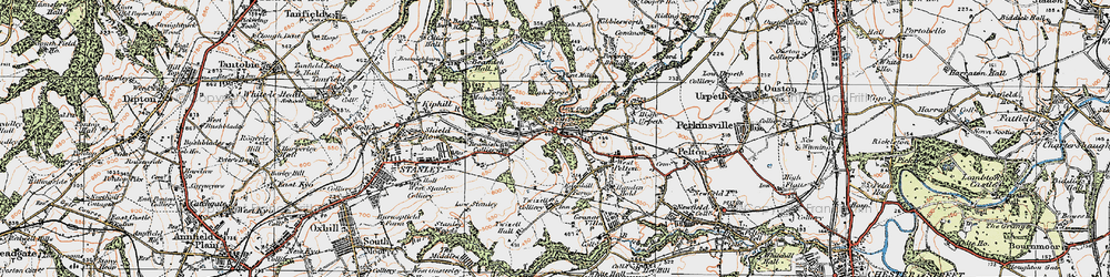 Old map of Beamish in 1925
