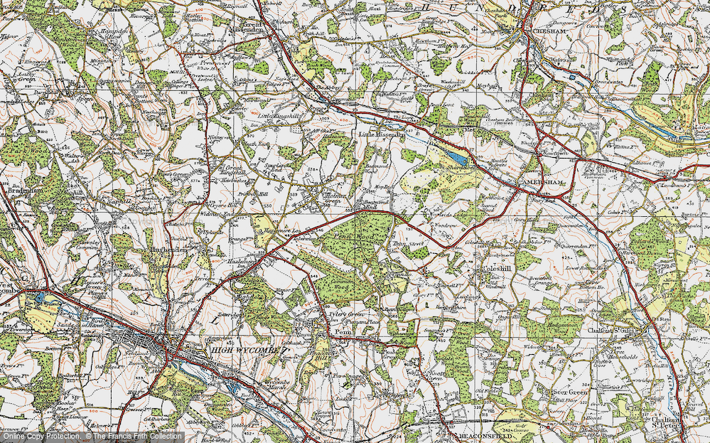 Old Map of Beamond End, 1920 in 1920