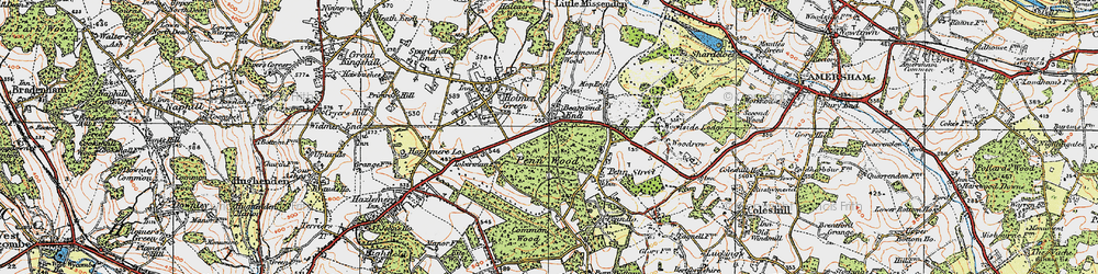 Old map of Beamond End in 1920
