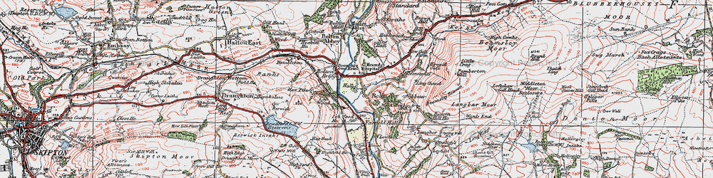 Old map of Beamsley in 1925