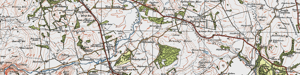 Old map of Beanley Plantation in 1926