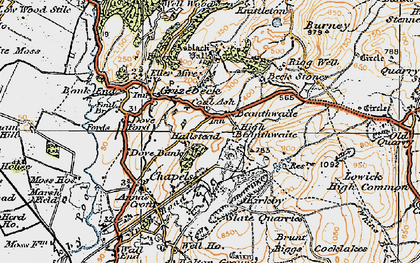 Old map of Brunt Riggs in 1925