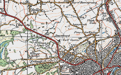 Old map of Beardwood in 1924