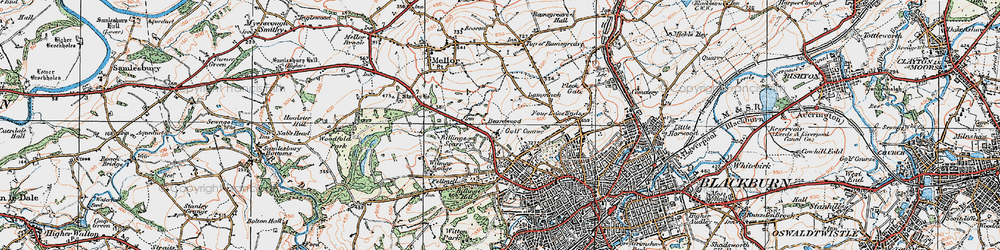 Old map of Billinge Scarr in 1924