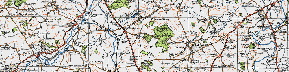 Old map of Bearley in 1919