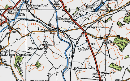 Old map of Bearley Cross in 1919