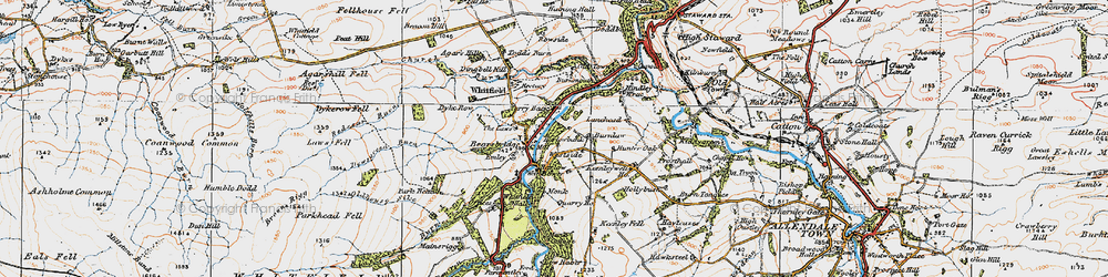 Old map of Bearsbridge in 1925