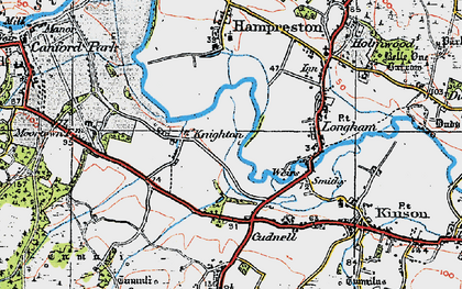 Old map of Bearwood in 1919
