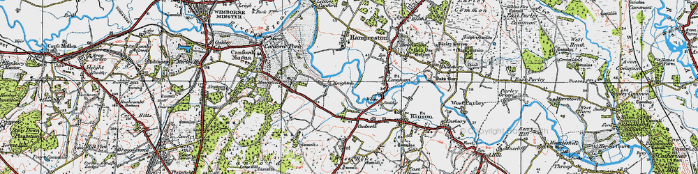 Old map of Bearwood in 1919