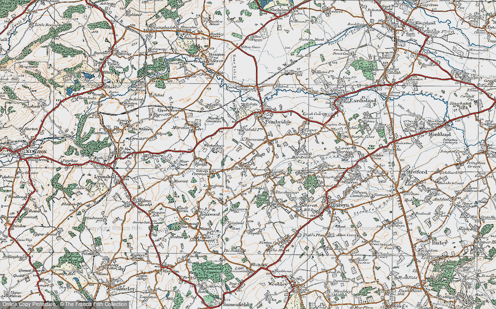 Old Map of Bearwood, 1920 in 1920