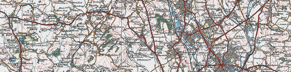 Old map of Beasley in 1921