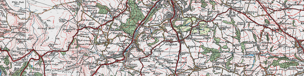 Old map of Beauchief in 1923