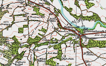 Old map of White Hemmels in 1925