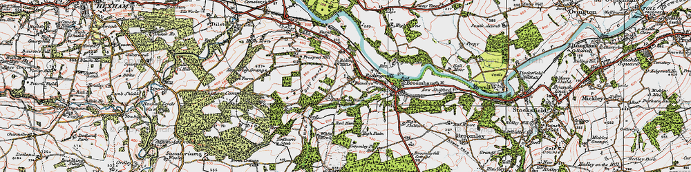 Old map of White Hemmels in 1925