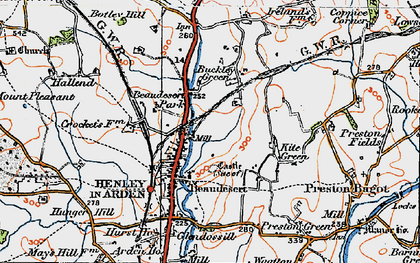 Old map of Beaudesert in 1919