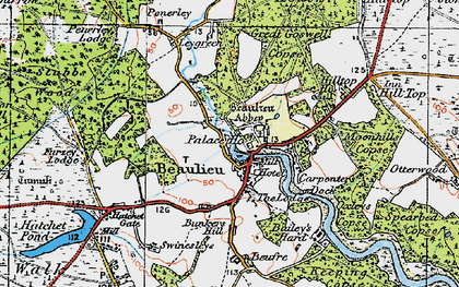 Old map of Beaulieu in 1919