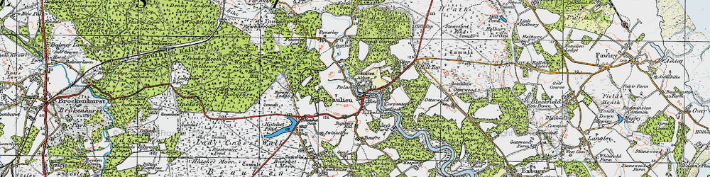 Old map of Beaulieu in 1919