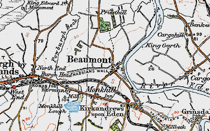 Old map of Beaumont in 1925