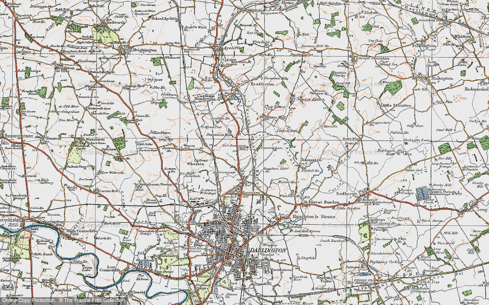 Old Map of Beaumont Hill, 1925 in 1925