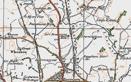 Old map of Beaumont Hill in 1925
