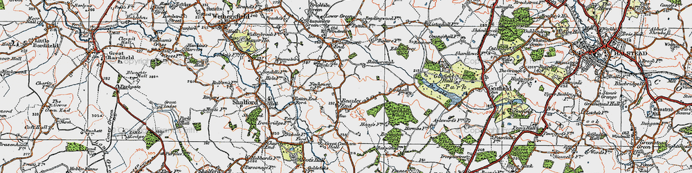 Old map of Bovingdon Wood in 1921