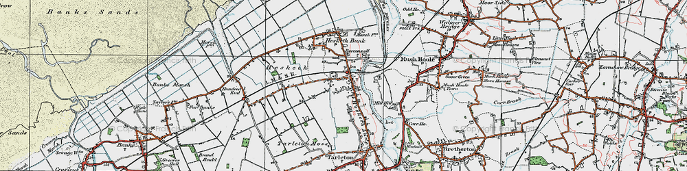 Old map of Becconsall in 1924