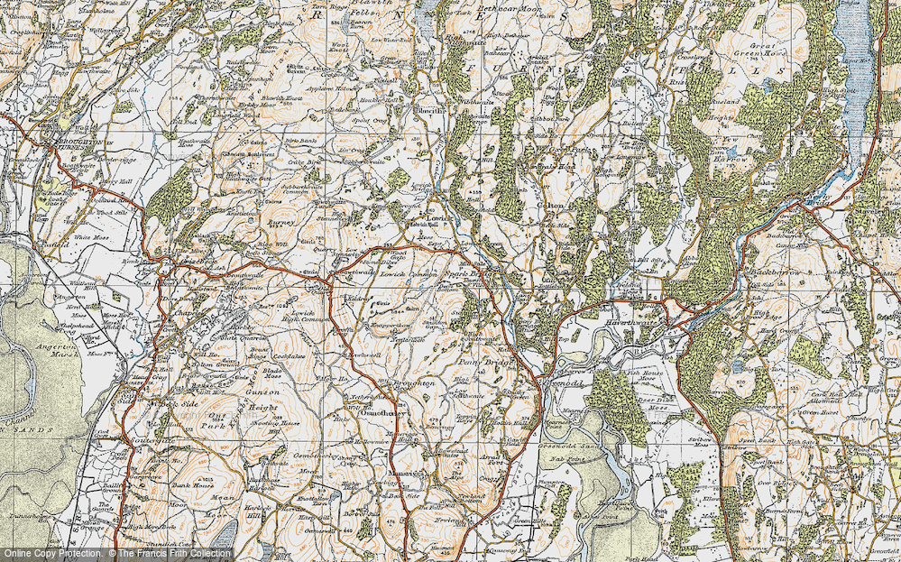 Old Map of Beck Bottom, 1925 in 1925