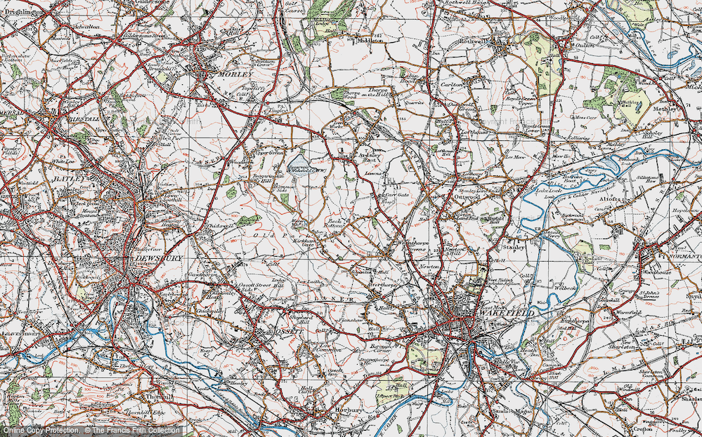 Old Map of Beck Bottom, 1925 in 1925