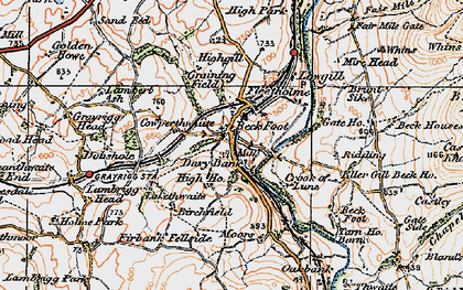 Old map of Beck Foot in 1925