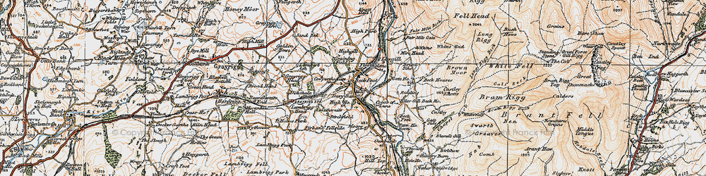 Old map of Birchfield in 1925