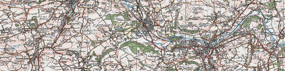 Old map of Wood Bank in 1925