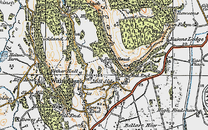 Old map of White Scar in 1925