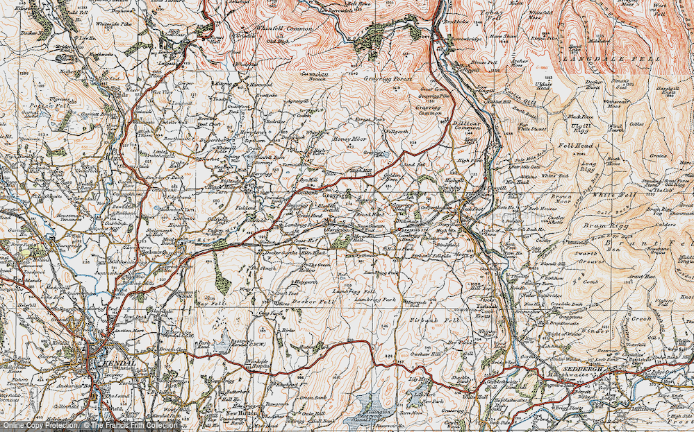 Old Map of Historic Map covering Wythmoor in 1925