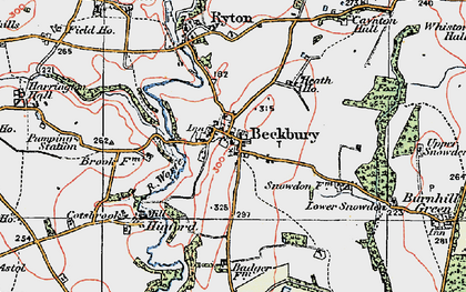 Old map of Higford in 1921