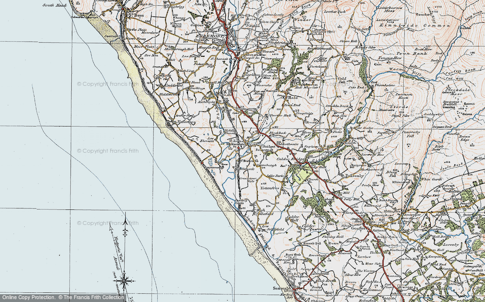 Old Map of Beckermet, 1925 in 1925