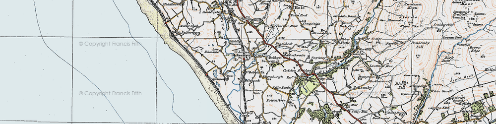 Old map of Beckermet in 1925