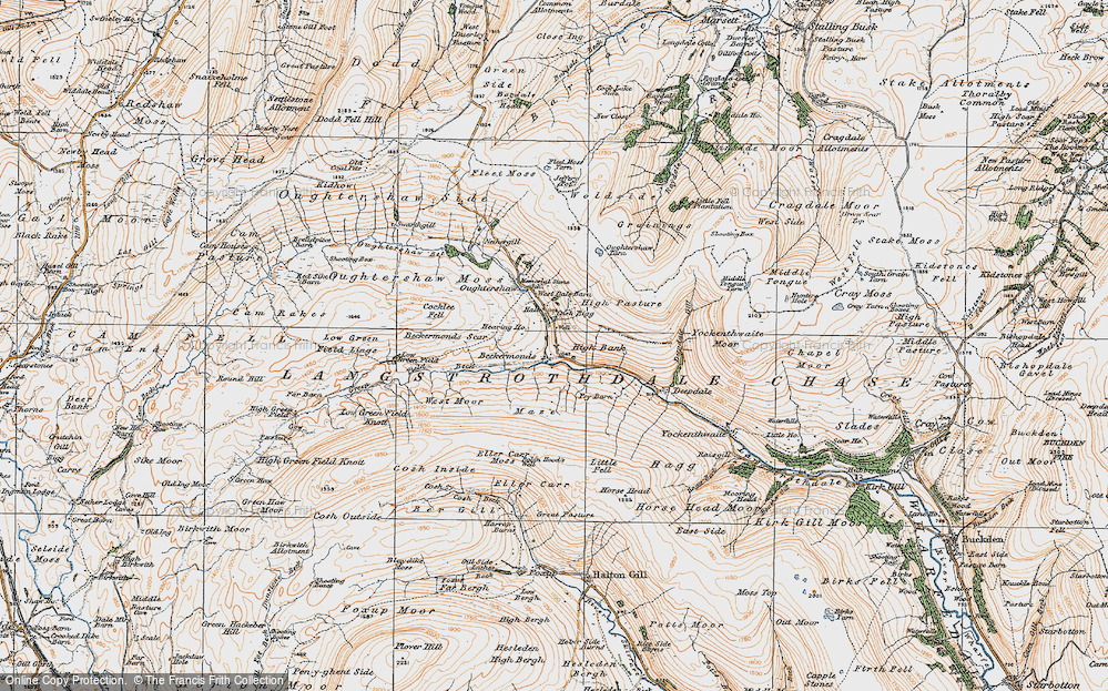 Old Map of Beckermonds, 1925 in 1925