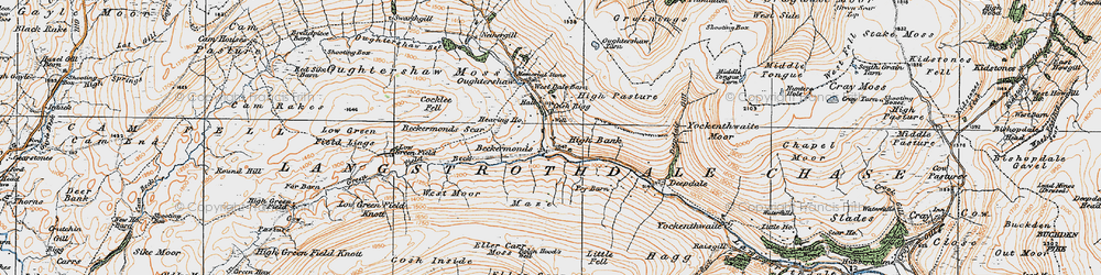 Old map of Beckermonds in 1925