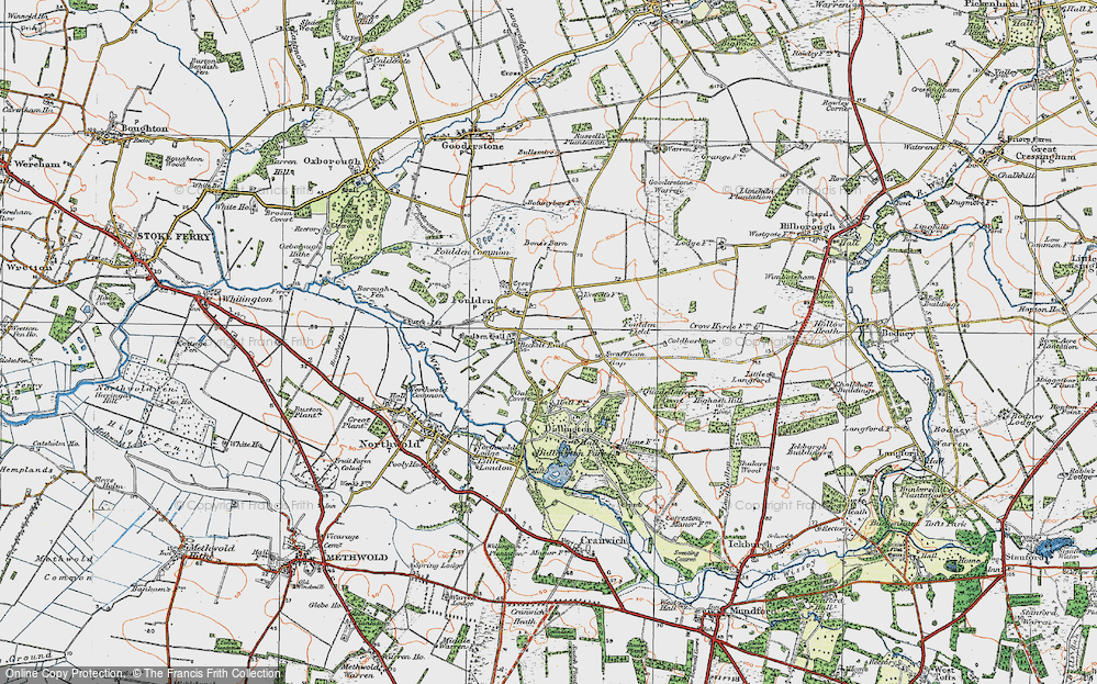 Old Map of Beckett End, 1921 in 1921