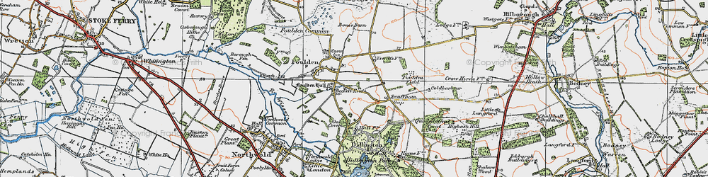 Old map of Beckett End in 1921